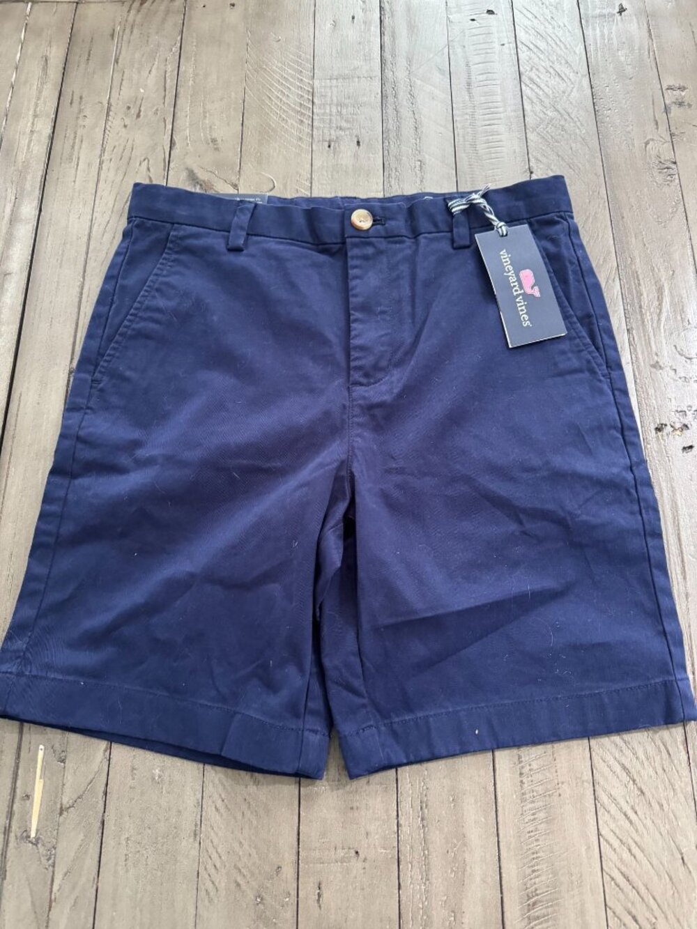 NWT Vineyard Vines Boys Stretch Breaker Shorts Nautical Navy Size Large 16